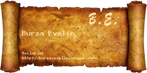 Burza Evelin névjegykártya