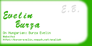 evelin burza business card